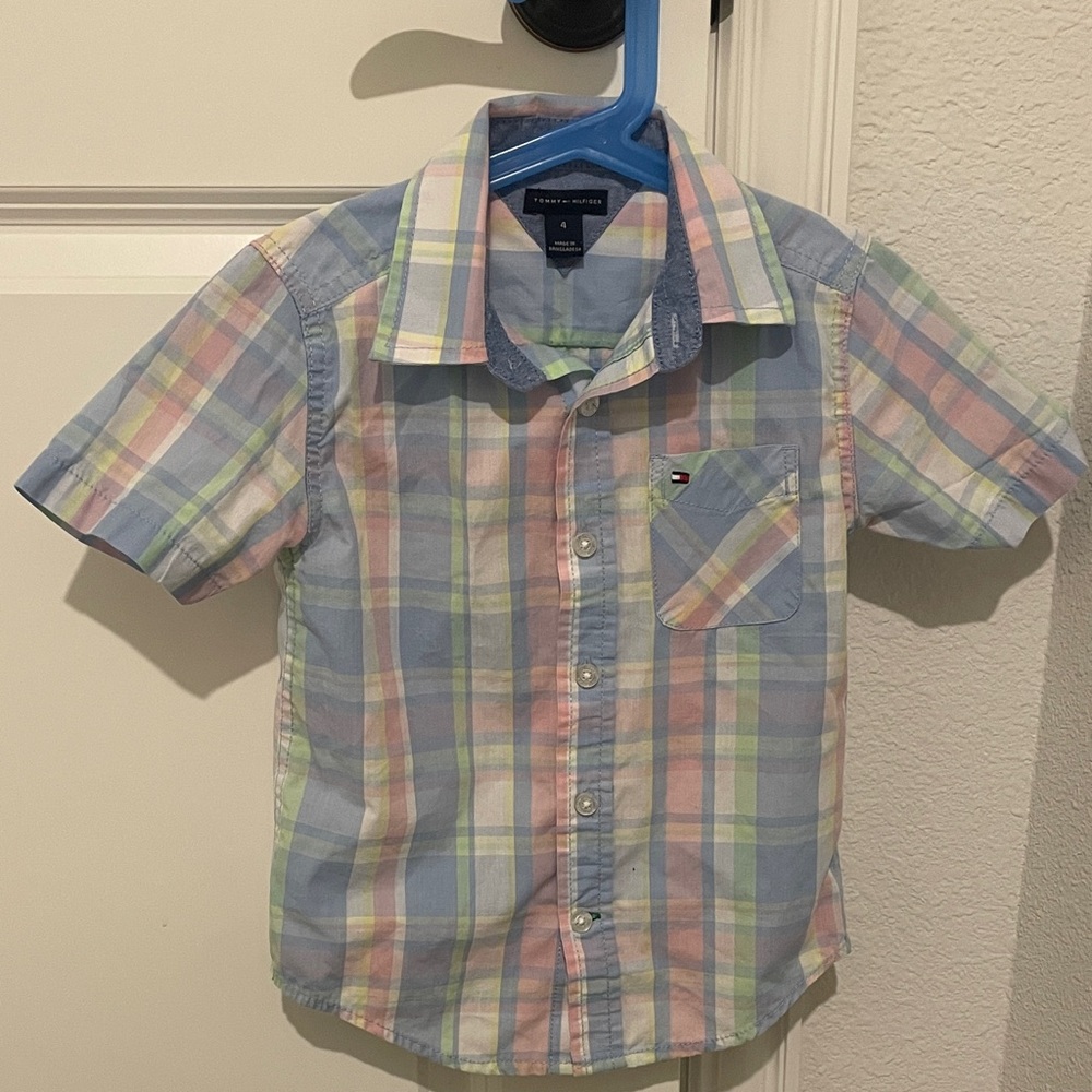 Tommy Hilfiger Kids Multicolor Plaid Button-Down Shirt